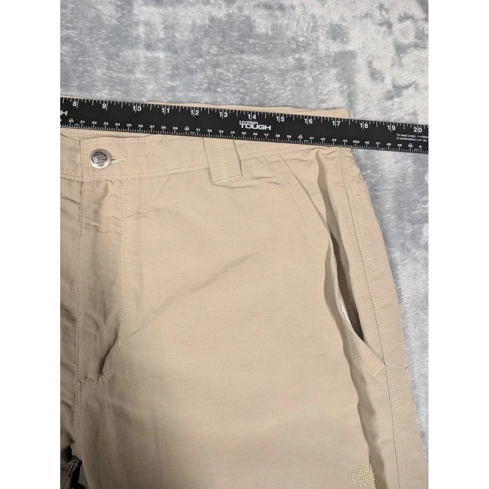 The North Face Pants Mens 36x30 Beige Nylon Hiking Outdoor Zip Pocket